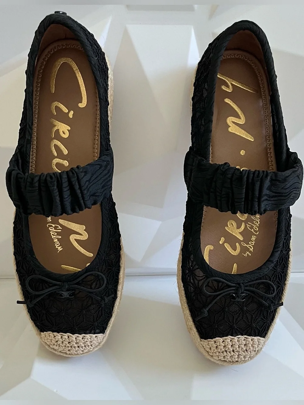 Circus by Sam Edelman Lillie Mesh Bow Detail Mary Jane Espadrille Ballet Flats
